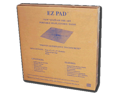 8x8 EZ Pad, our most popular hot tub/spa pad