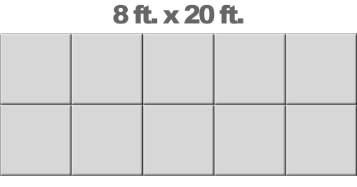 8x20 swim spa foundation pad